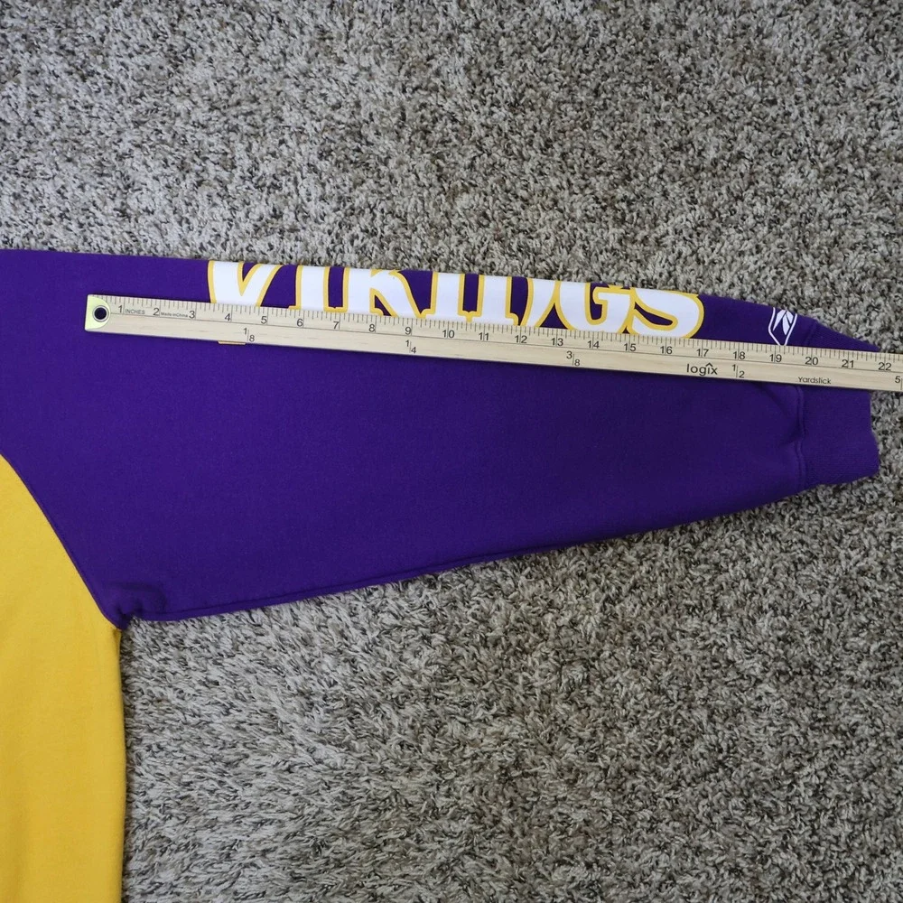 2008 Reebok NFL Minnesota Vikings Hoodie Size XL‎ Gameday Purple Gold